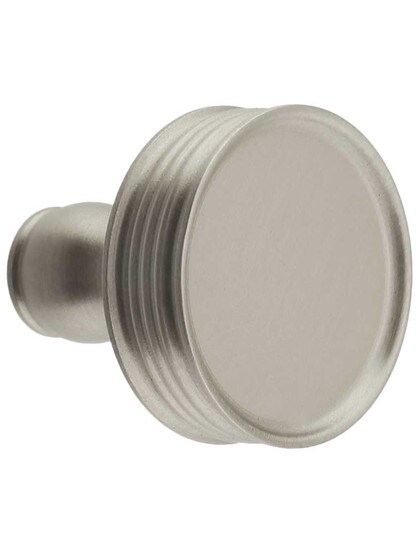 Ridged Cabinet Knob - 1 1/4 inch Diameter in Satin Nickel.